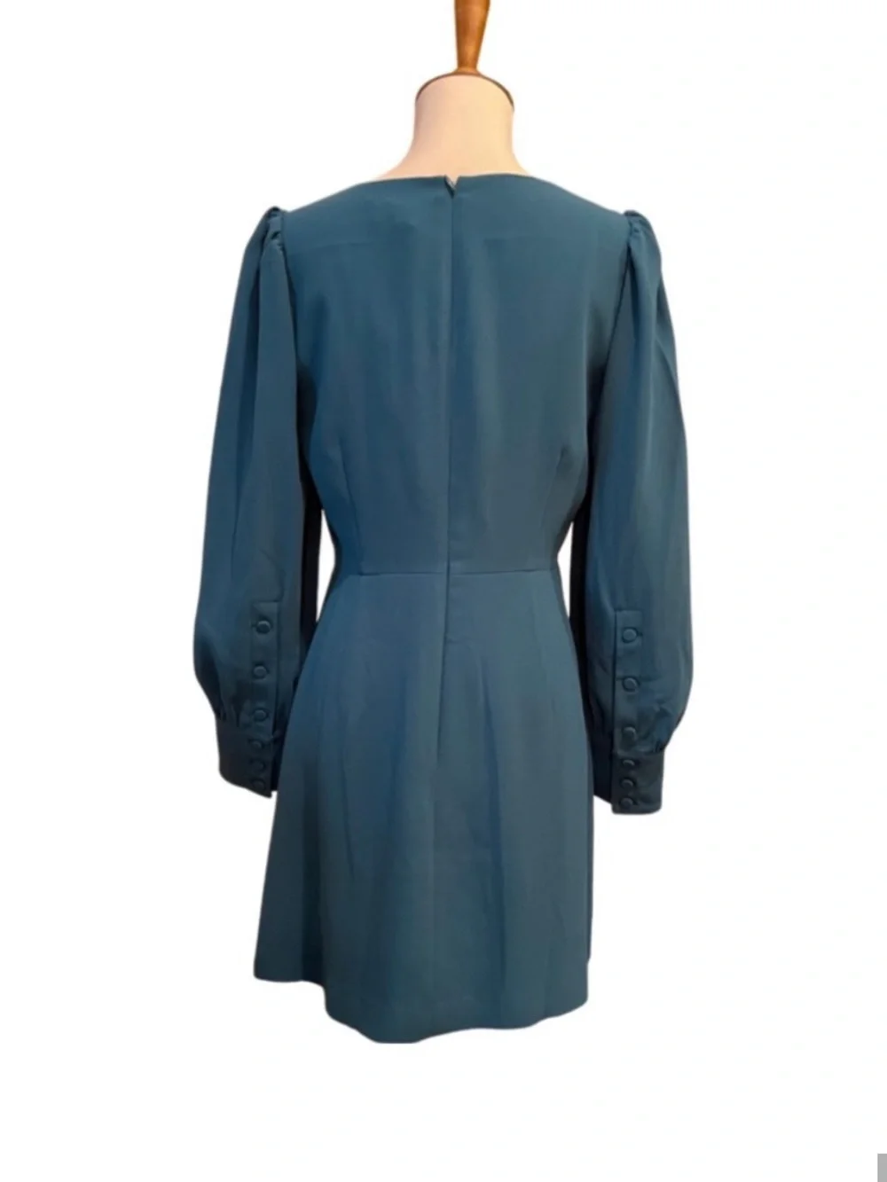 J. Crew sz 4 Tall 4T Spicy Jade Teal Long-Sleeve dress modest classic workwear
